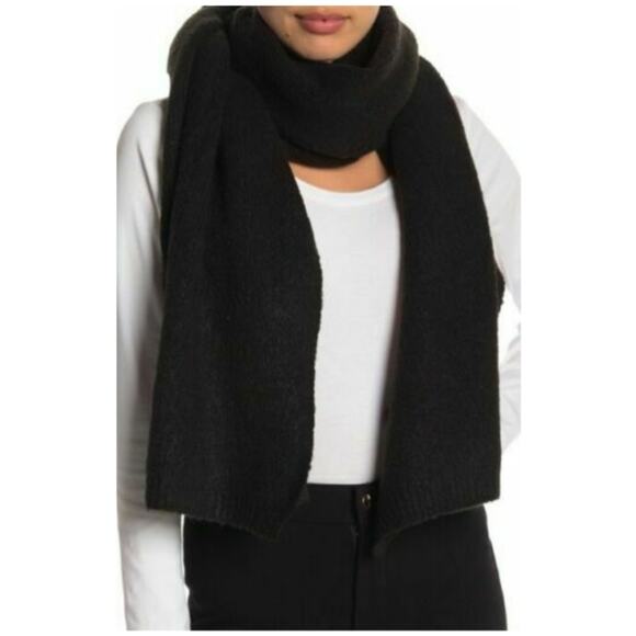 🚨NEW MELROSE AND MARKET Black Boucle Knit Winter Scarf - Picture 1 of 8